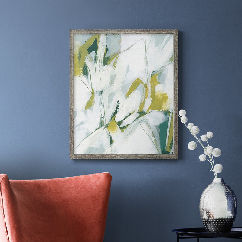 Toile encadrée de qualité supérieure Emerald Ice II - prête à être accrochée, H 24 po x l 20 po, Gris