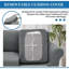 Housse de canapé super extensible pour canapé 3 coussins, protecteur de meubles antidérapant doux, ensemble de 4 pièces, gris clair