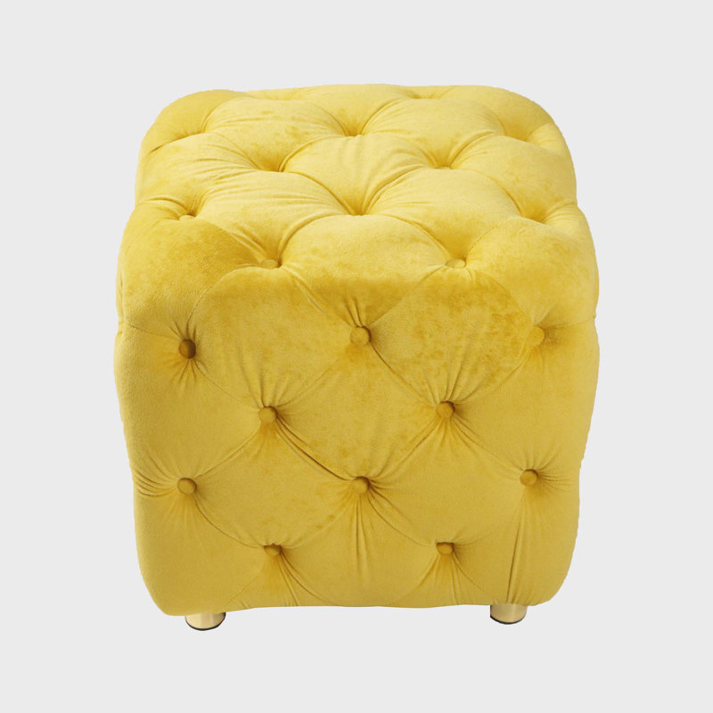 Repose-pieds Finie, 100 % polyester jaune