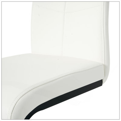 Chaise de salle à manger en polyuréthane moderne blanc
