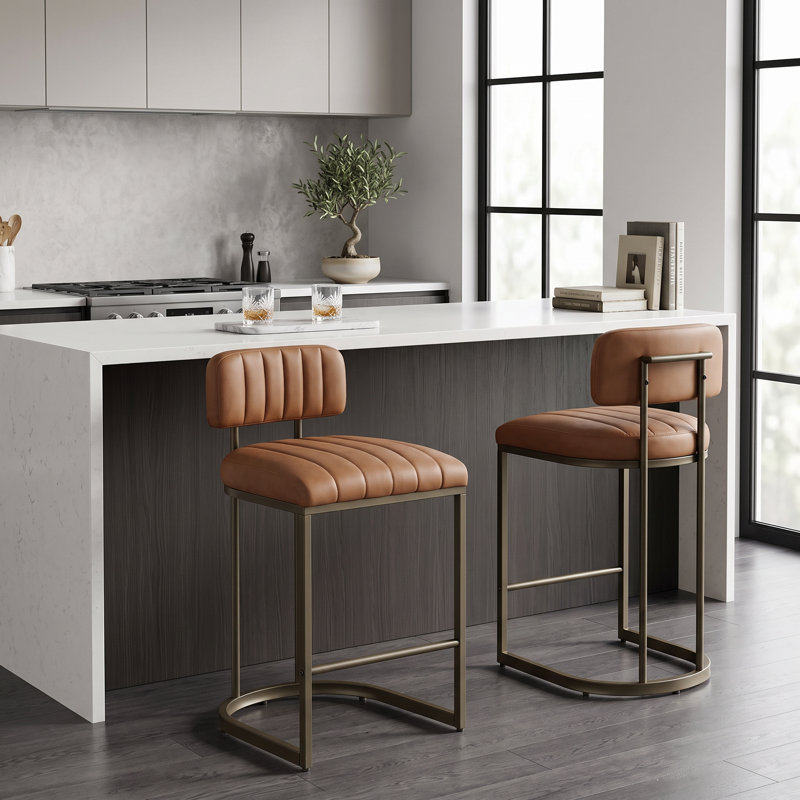 Tabouret de bar moderne 35 po, Brun