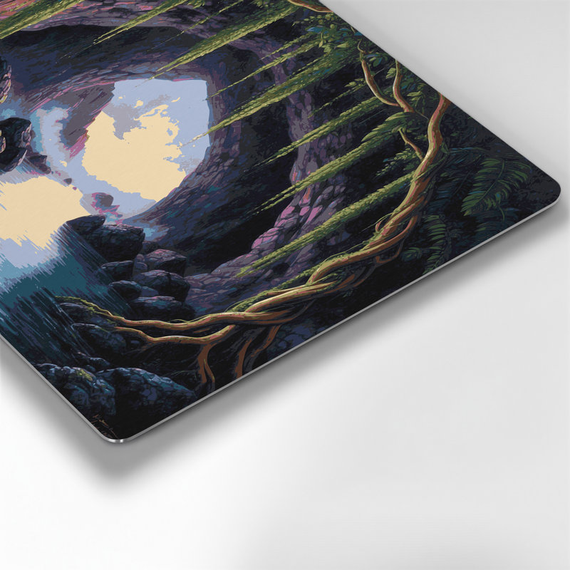 Art mural gris, ouvertures de grottes hawaïennes, H 11 po x l 14 po