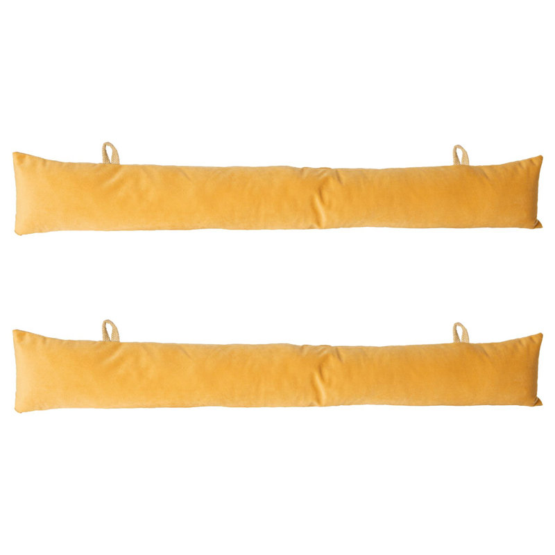Velvet Draft Excluder, Yellow