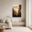 «Cactus Silhouettes Under Orange Moon», art mural sur toile-1902291585