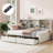 Bed Frame With Side Bookshelves, Two Drawers, And Built-In USB Port-1627723560