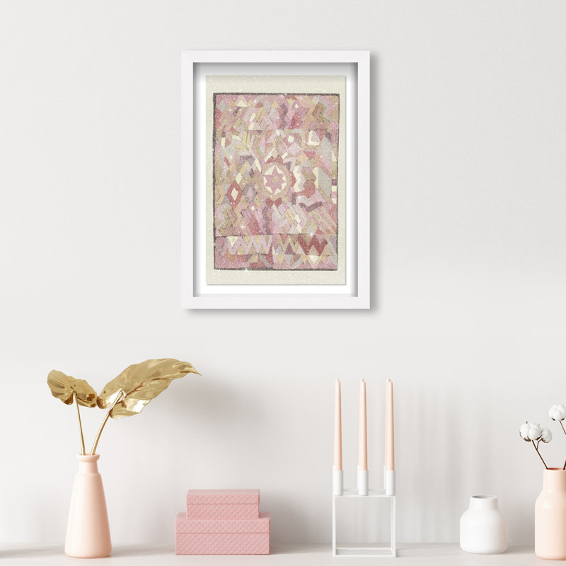 Tapestry Boehme Shadowbox Abstract Print by Oliver Gal, Black Frame, 10 x 15, 37.5"H x 25.5"W, White Shadowbox