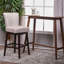 Tabourets de bar pivotants, structure en bois avec coussin en tissu éponge, style simple pour îlot de cuisine
