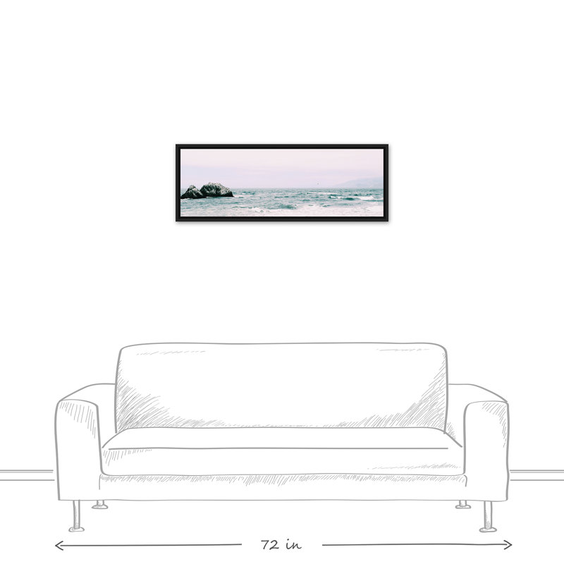 Pacific Coast, reproduction d'art sur toile encadrée, H 13,75 po x l 37,75 po