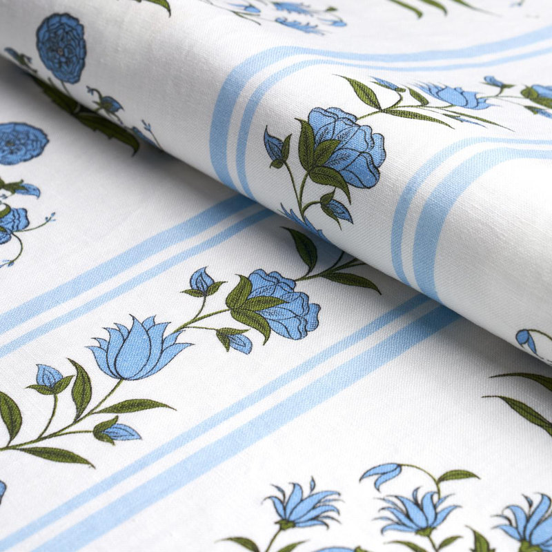 Tissu à coquelicots Schumacher x Marie-Anne Oudejans, Ciel