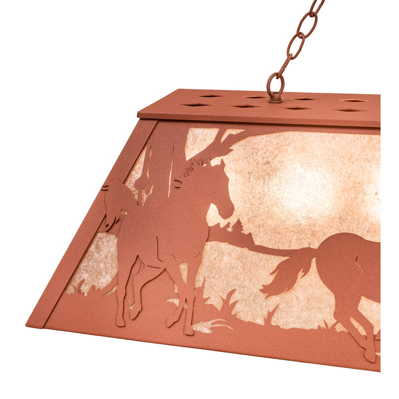 Rustic Lodge 9 - Light Pendant, Rust
