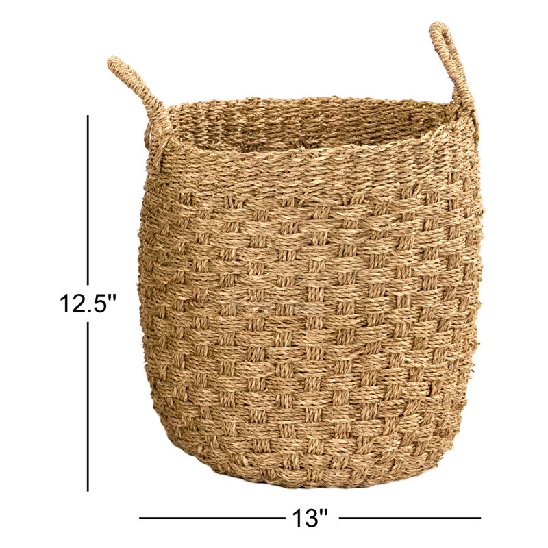 Hand Woven Seagrass Decorative Basket