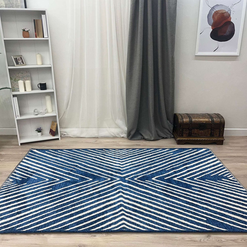 Tapis en coton tissé Alfa Rich Roemer, Rectangle 4 pi 1 po x 5 pi 9 po