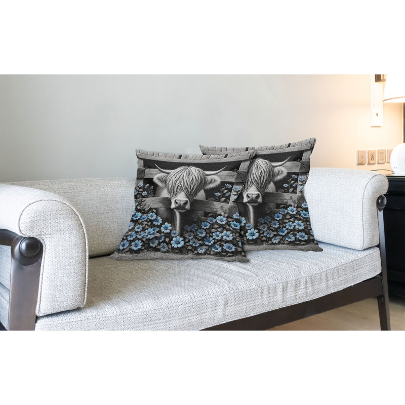 Ensemble de 2 housses de coussin Ambesonne, H 18 po x l 18 po, Carré