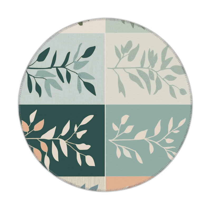 Forest Serenity Indoor And Outdoor Area Rug, Round 5'