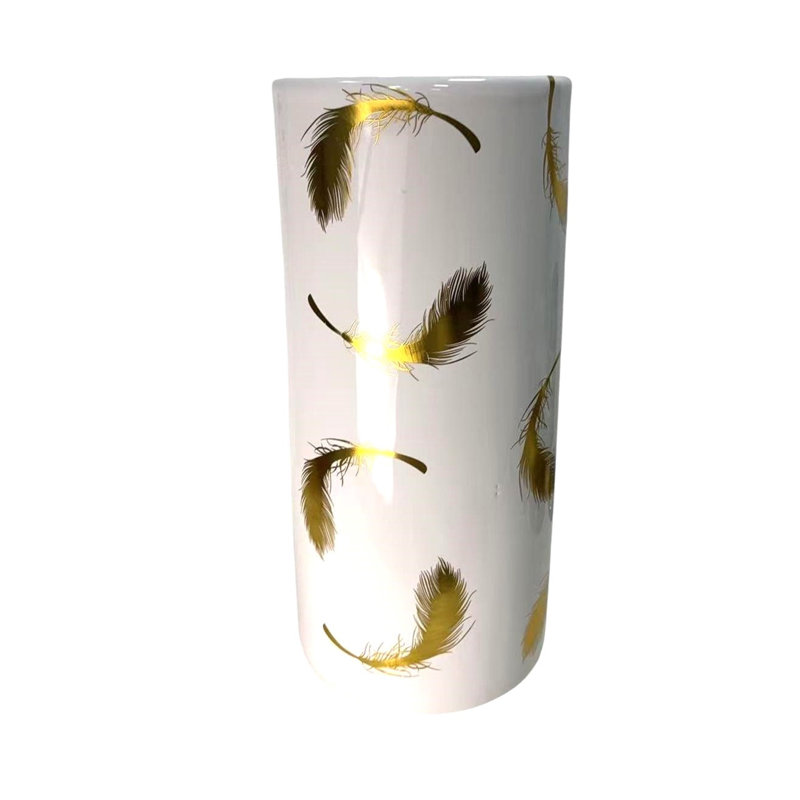 Elegant Ceramic Umbrella & Walking Stick Stand – 18 " High Decorative Freestanding Vase for Home Décor