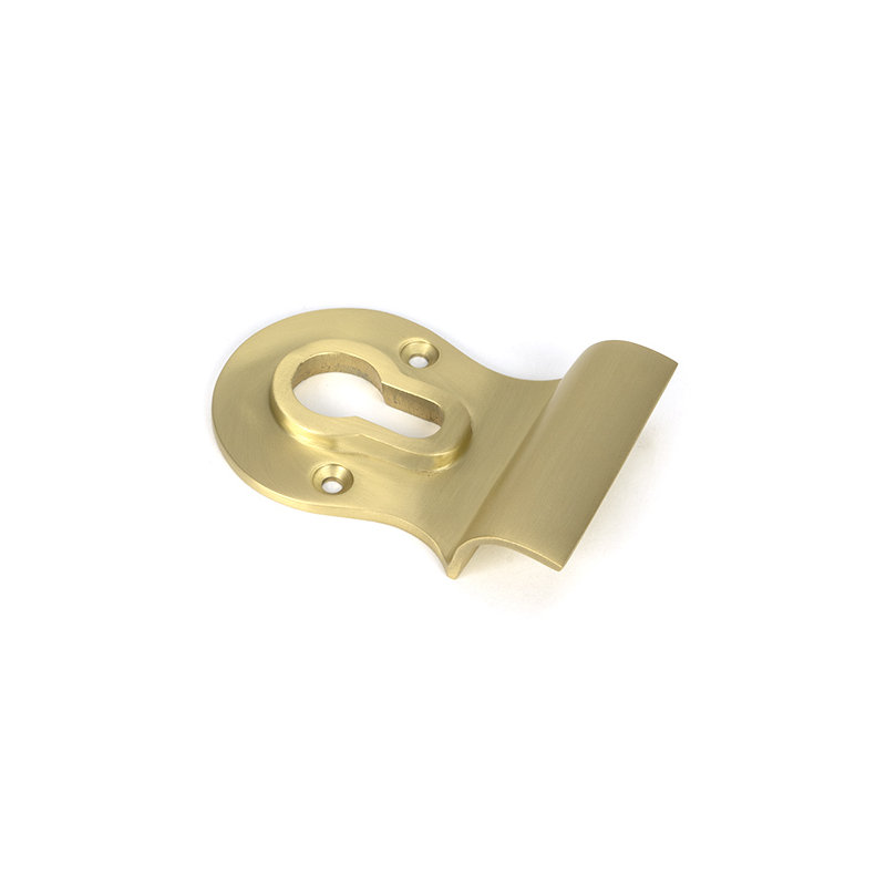Face Fixed Satin Brass Euro Escutcheon