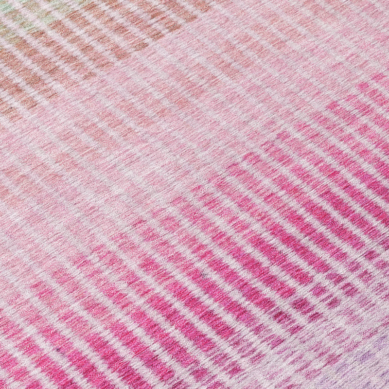 Machine Washable Indoor/Outdoor Jouett ACN2313 Stripes Rug, Rectangle 10' x 14'