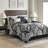 7 Piece Cotton Printed Comforter Set Black