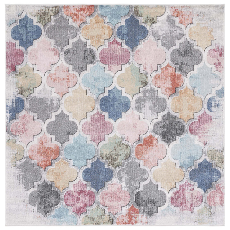 Edroy 500 Performance Geometric Rug, Square 6'7"