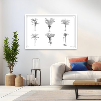 Palmier, variété, palmier abstrait, art tropical côtier