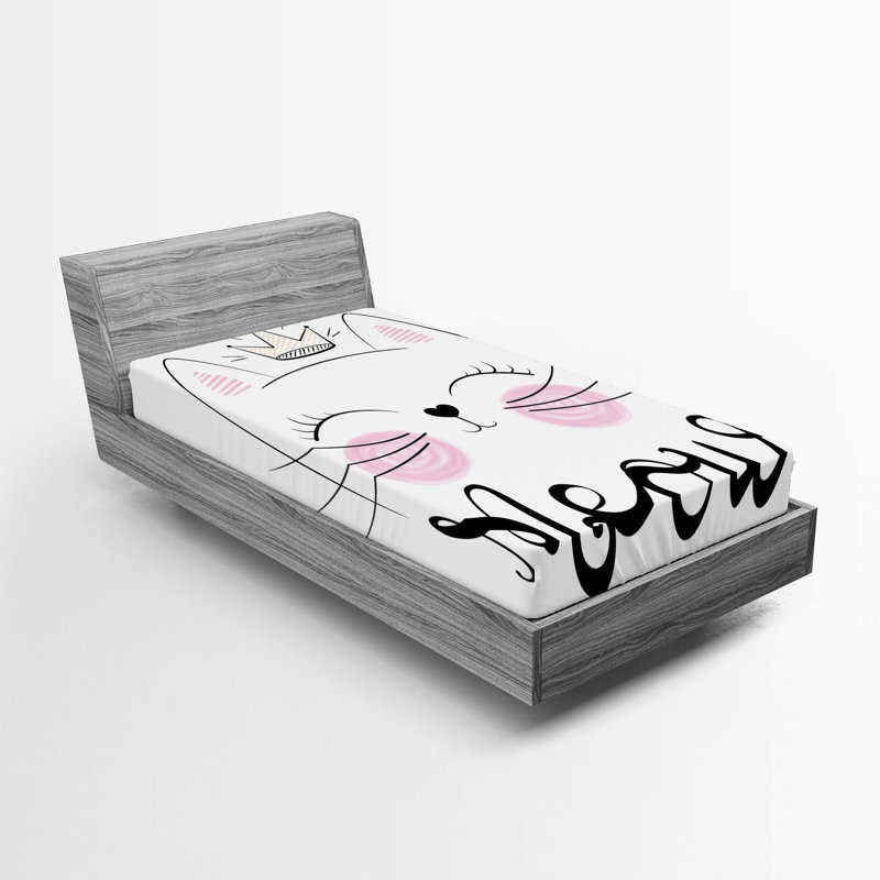 Ensemble de 2 draps-housse pour chat Ambesonne, Twin Fitted Sheet