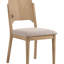 Ensemble de table de salle à manger rectangulaire 5 pièces et chaises avec coins légèrement arrondis, revêtement en tissu-795395407