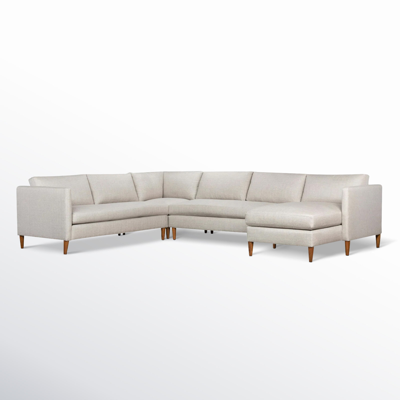 Clifford Chaise Sectional, Turbo Ash Basketweave, Right Hand Facing