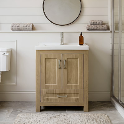 24'' Single Bathroom Vanity with Ceramic Top