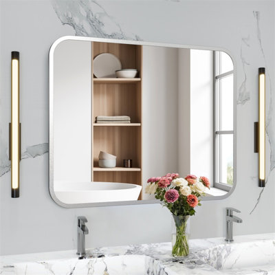 Miroir de coiffeuse en verre incassable pour salle de bain et chambre à coucher
