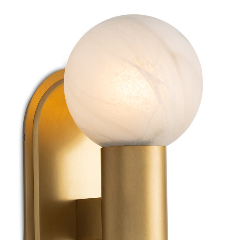 Dion Sconce (Polished Nickel), Natural Brass