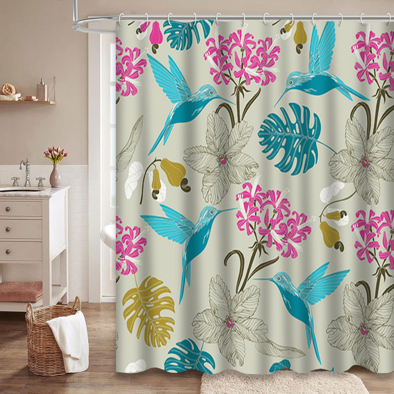 Rideau de douche avec 12 crochets, L 72 po x l 72 po