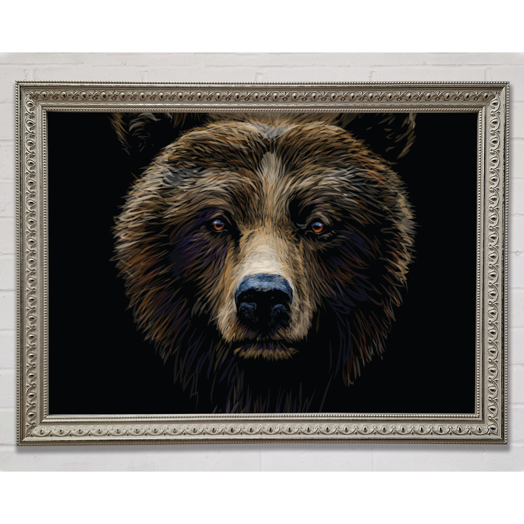 Big Scary Bear Face - Einzelner Bilderrahmen Kunstdrucke