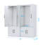 Armoire-penderie 4 portes, blanc
