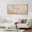 «Neutral Beige Brush», reproduction d'art sur toile encadrée minimaliste moderne pour salon ou bureau-115165366-115165364