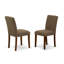 L'ensemble 5 pièces de table et chaises de cuisine comprend une table de salle à manger ronde avec Dropleaf et 4 chaises de salle à manger Parson en tissu de café, 42 x 42 pouces, acajou-242546787-242546788-242546789