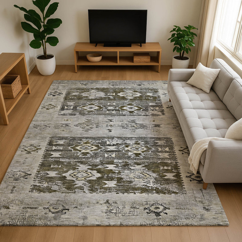 Tapis de qualité supérieure Honig AMF1662 Global, Rectangle 5 pi x 7 pi 6 po