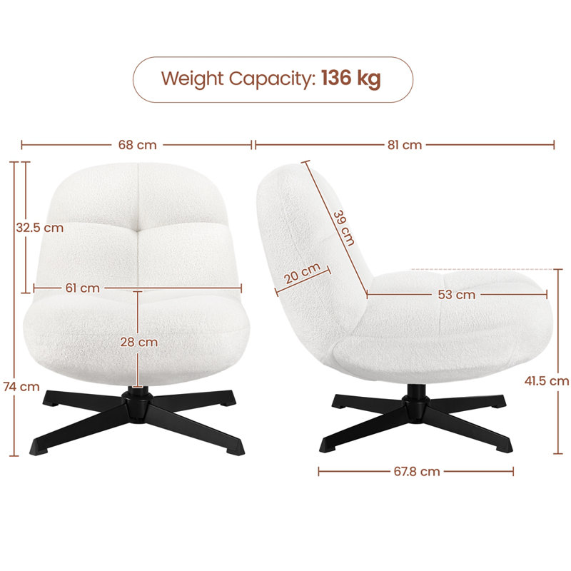 Nucla Swivel Metal Outdoor Lounge Chair