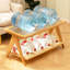 Table basse rectangulaire en bambou avec verre