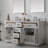 Arrthor 60'' Double Bathroom Vanity with Engineered Stone Top-336493856
