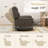 Manual Swivel Rocker Recliner – Adjustable Leather Lounge Chair with 360° Rotation-406693946