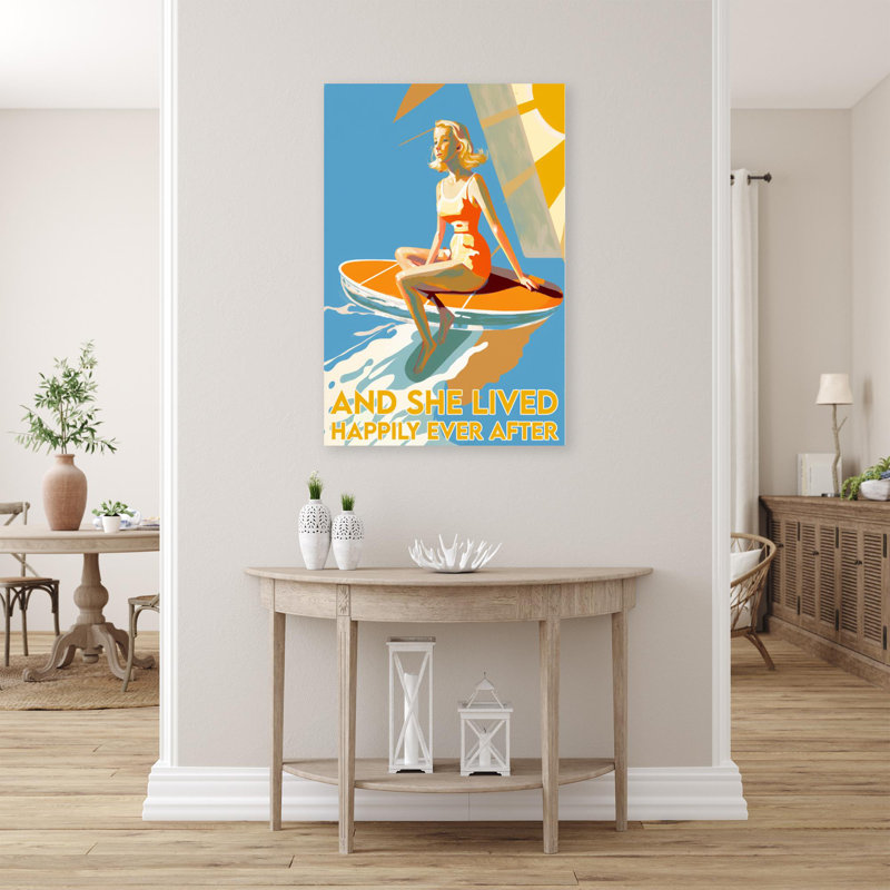 And And Lived Happily Ever After Surfing on Canvas, impression, H 36 po x l 24 po x P 1,25 po