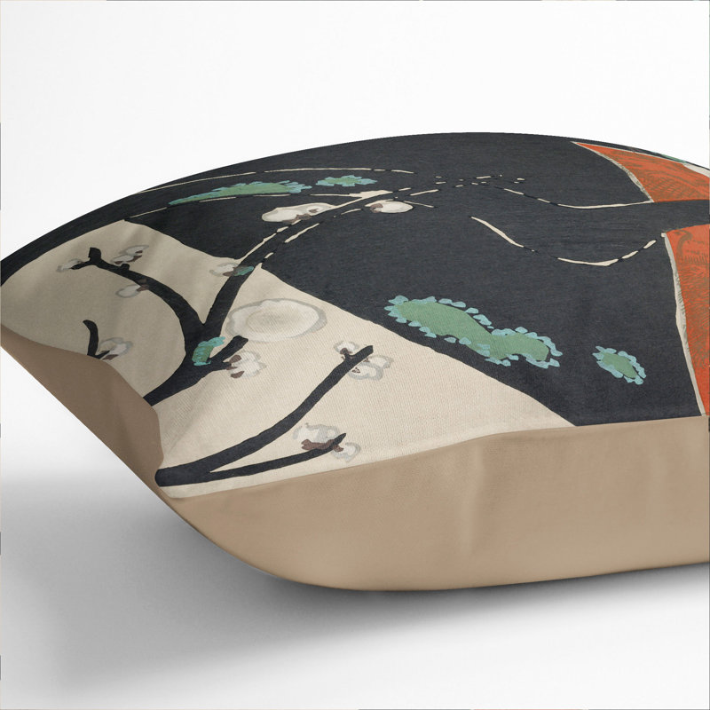 Tree Branches Scatter Cushion with Filling, Stone, 55cm H x 55cm W x 20cm D