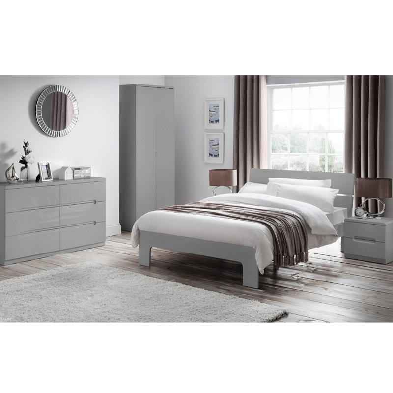 Meldrum Bed, Kingsize (5'), No Mattress, Grey
