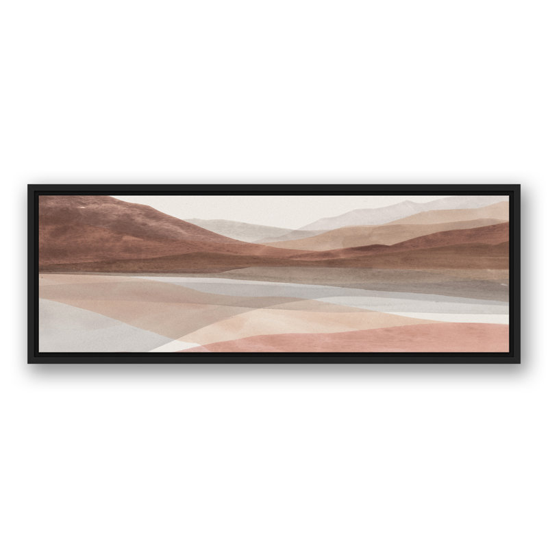 Paysage à l'aube, H 13,75 po x l 35,75 po x P 1,75 po