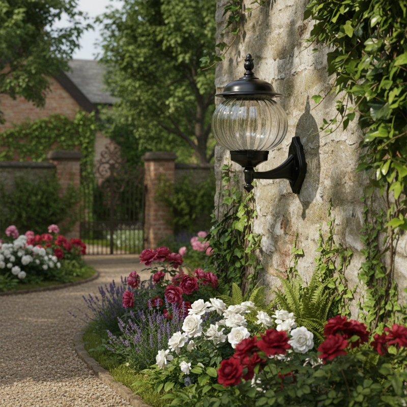 Valencia 1-Light Ribbed Outdoor Wall Lantern