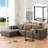 Boneless 112"Modular Sectional Sofa with Free Side Table,Wide Seat,Fully Compressed,Wrinkle-resistant Boucle Fabric Couch with Chaise,Free Combination,L-Shaped Sofa-761495088