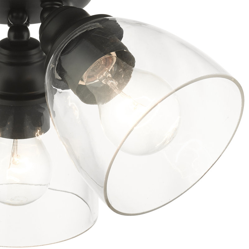Plafonnier encastré 3 lumières 14,25 po Bargas, Noir
