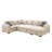 Upholstered U-Shaped Sectional Right Hand Facing-1363427316