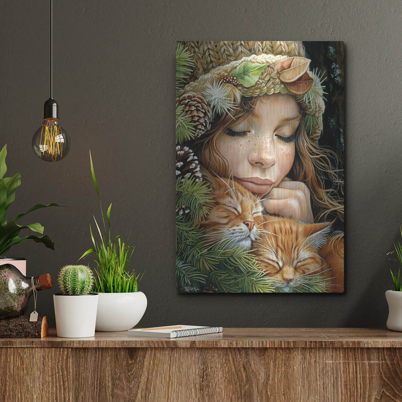 Art mural en métal «Rest With Red Cats» par Momart, Winston Porter, 24 po x 36 po, H 16 po x l 12 po