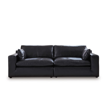 Aberdeen 98" Genuine Leather Modular Loveseat